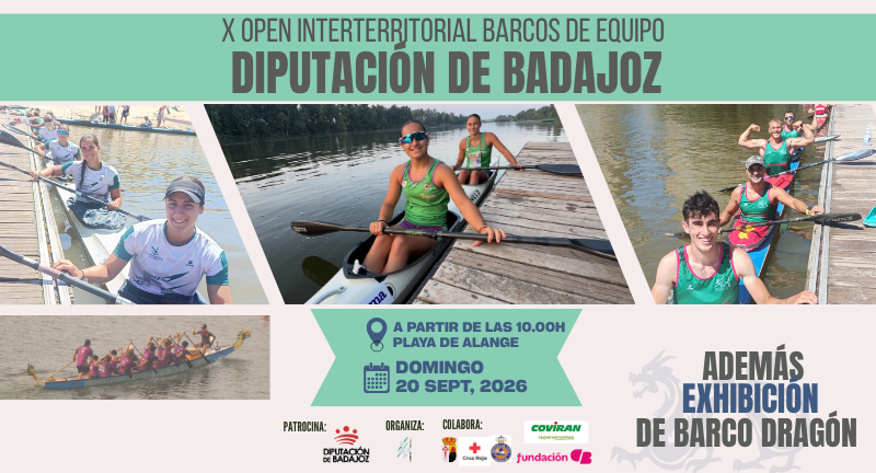 Bases X Open Interterritorial Barcos de Equipo Diputacón de Badajoz y I Exhibición Barco Dragón